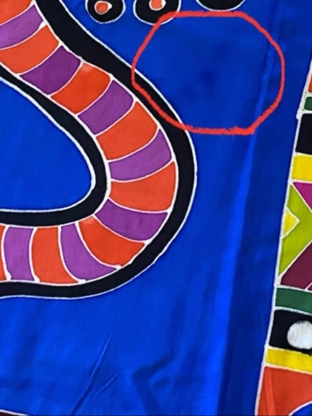 Folk Art Gecko Sarong Beach Wrap Large Colorful Abstract Boho Festival Statement